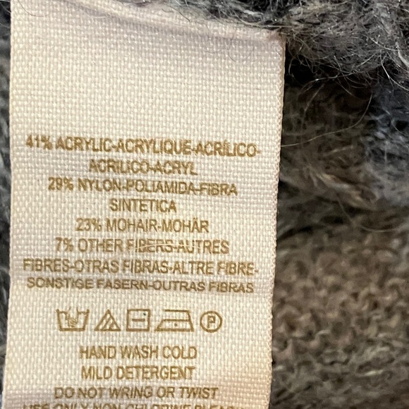 Free People mohair blend crochet Gray / Blue Knit Sweater - Picture 11 of 16